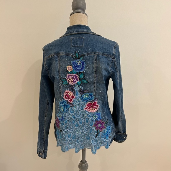 Vintage denim embroidered jacket - Picture 3 of 3
